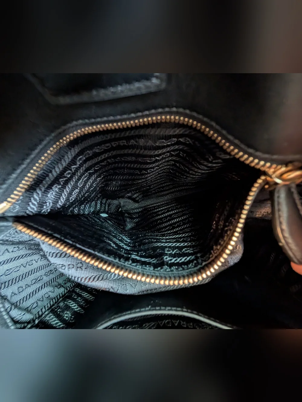 Prada Saffiano Leather Grey/Black Top Handle Tote Rehab Project Bag As Is! - Picture 8 of 16